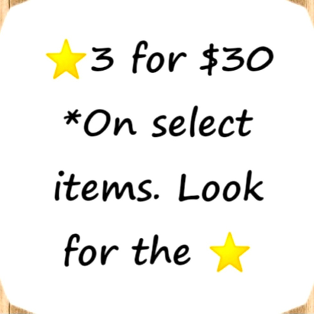 3 for $30 on all T-Shirts!!